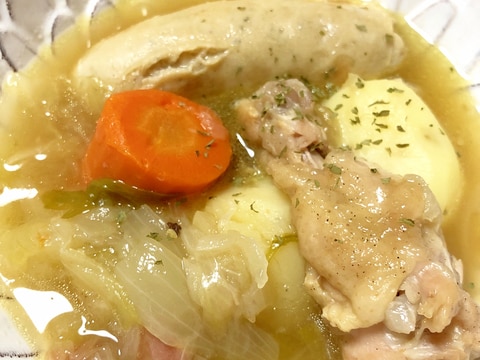 鶏手羽元で！コクのある美味しいポトフ［圧力鍋］